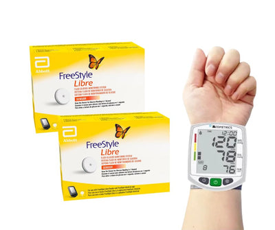 FreeStyle Libre Kit Monitoreo de Glucosa: 2 Sensores y Baumanómetro Digital