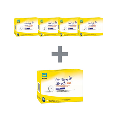 Freestyle Libre 2 Plus pack 4 sensores + 1 sensor gratis (15 días c/sensor)
