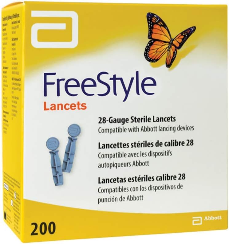 Lancetas Estériles FreeStyle (Caja con 200 piezas) - Calibre 28G