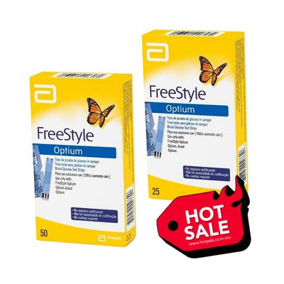 FreeStyle Optium Tiras de Glucosa c/75 - Para Medidores Neo y Libre