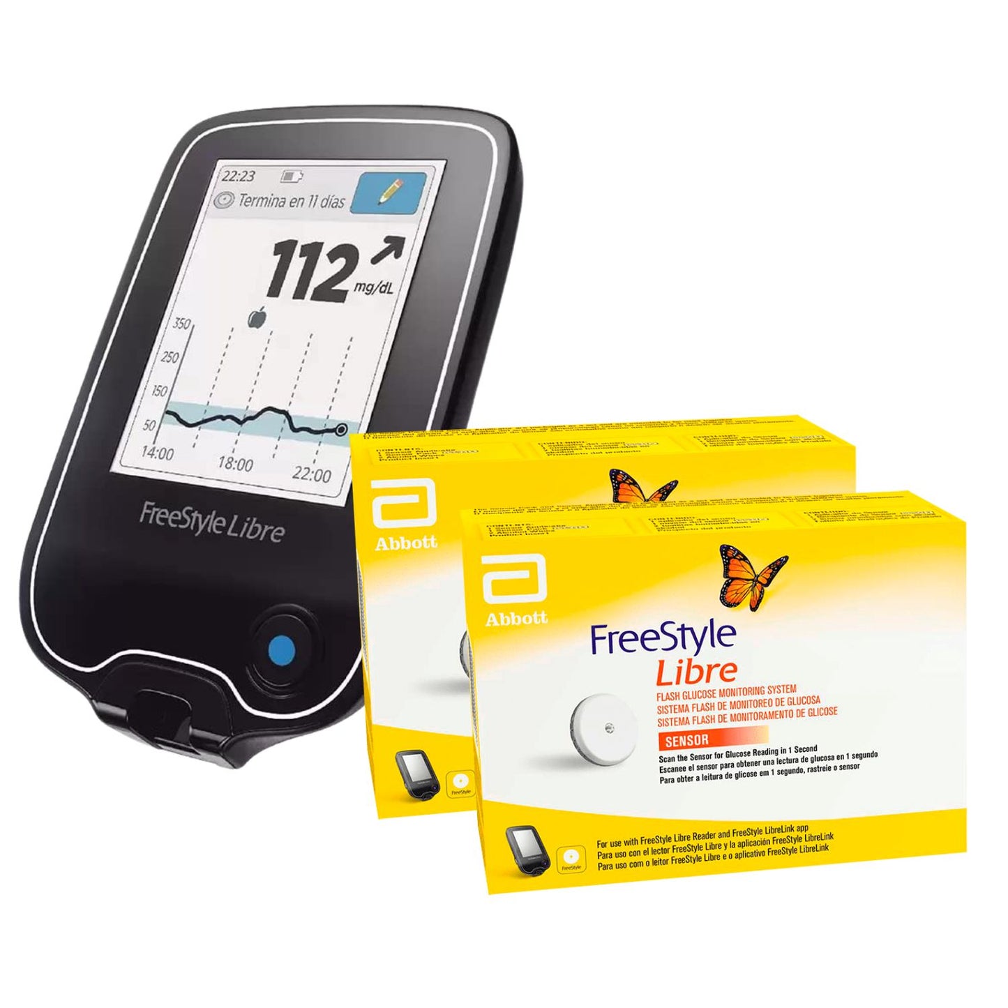 FreeStyle Kit de Inicio FreeStyle Libre (1 Lector + 2 Sensores)