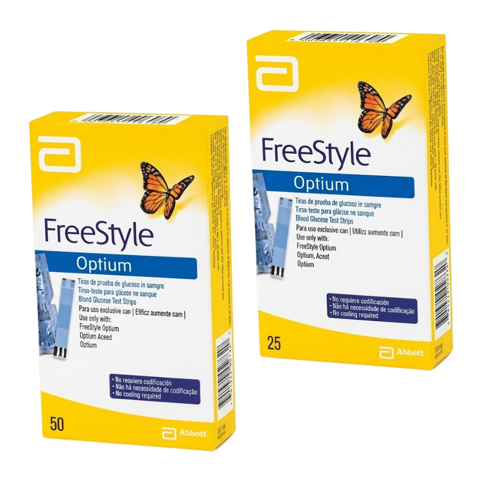 FreeStyle Optium Tiras de Glucosa c/75 - Para Medidores Neo y Libre
