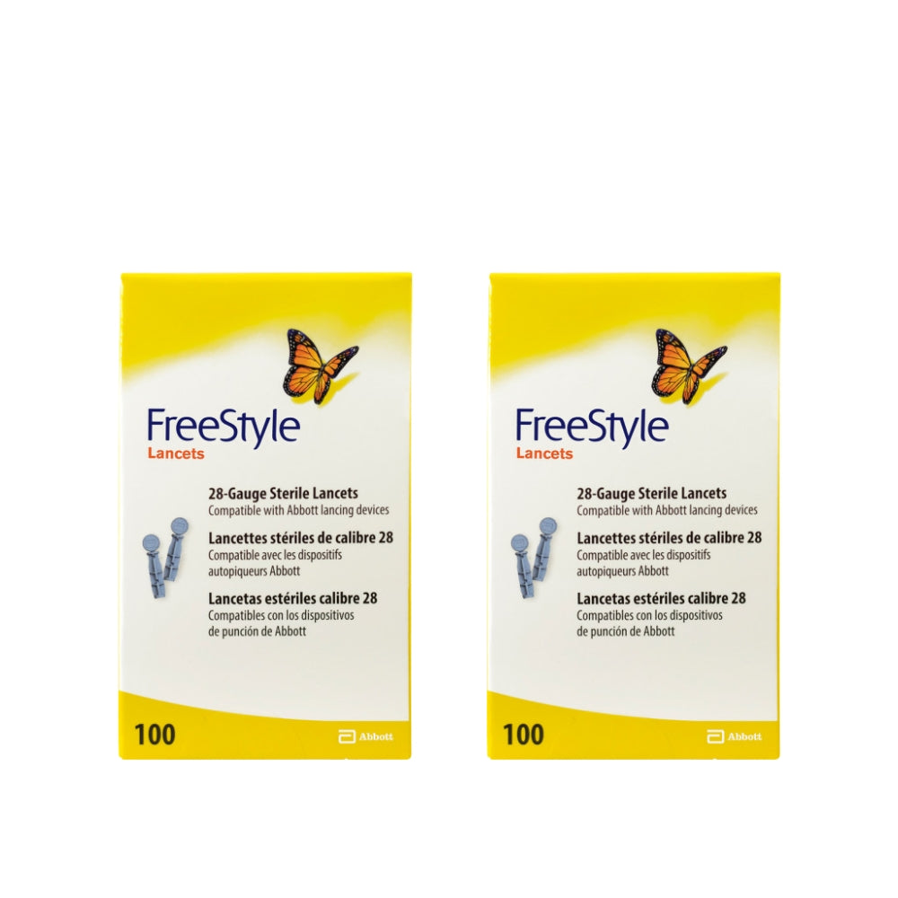 Lancetas Estériles FreeStyle (2 cajas con 100 piezas) - Calibre 28G