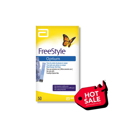 Tiras Reactivas FreeStyle Optium (Caja con 50 - Empaque Individual)