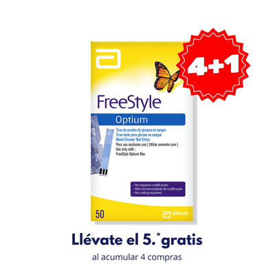 Tiras Reactivas FreeStyle Optium (Caja con 50 - Empaque Individual)